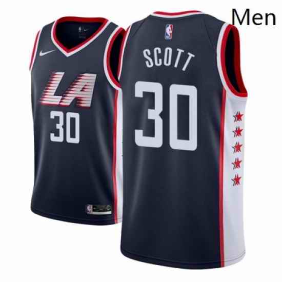 Men NBA 2018 19 Los Angeles Clippers 30 Mike Scott City Edition Navy Jersey